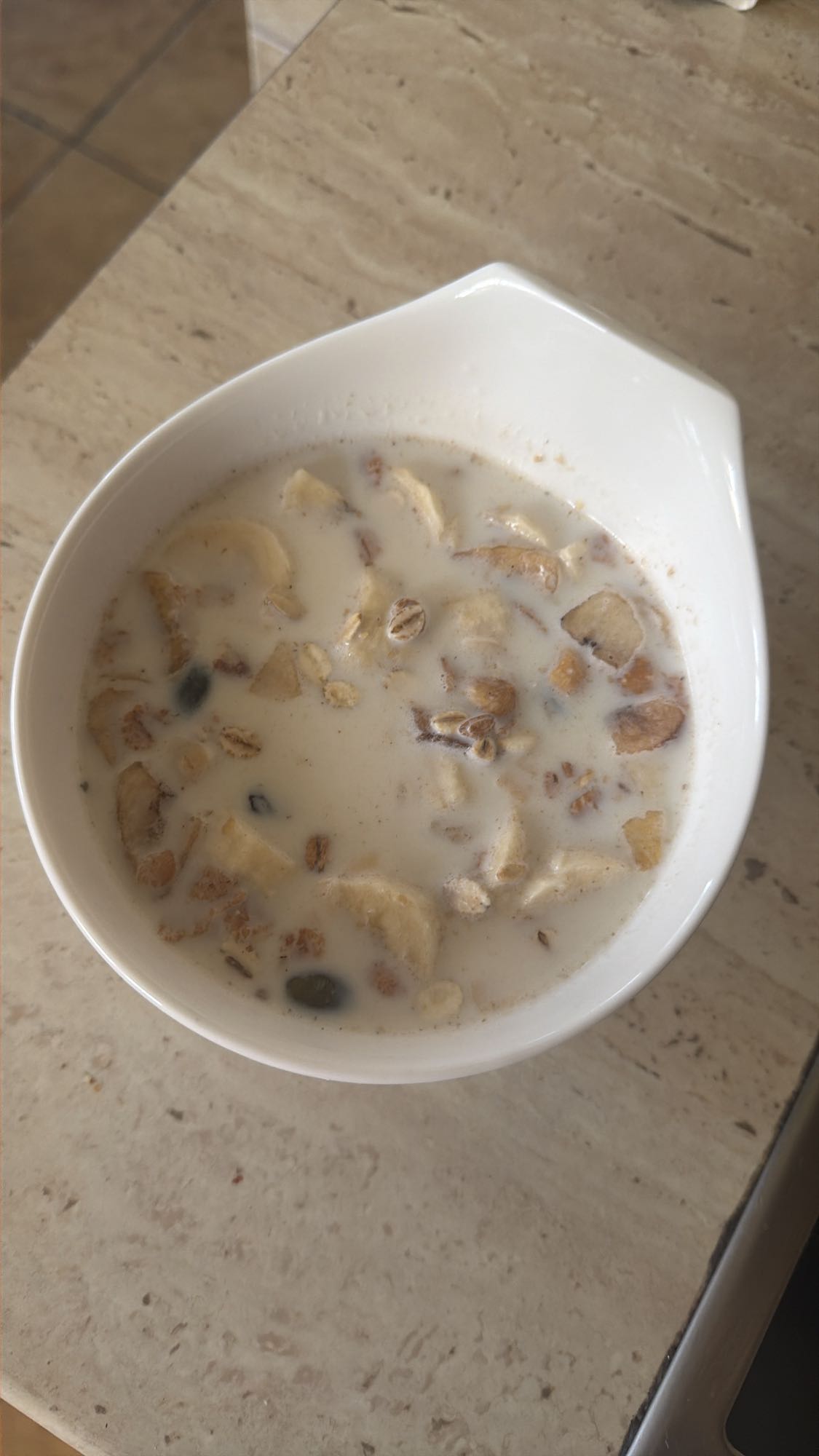 Mleko z musli i bananem