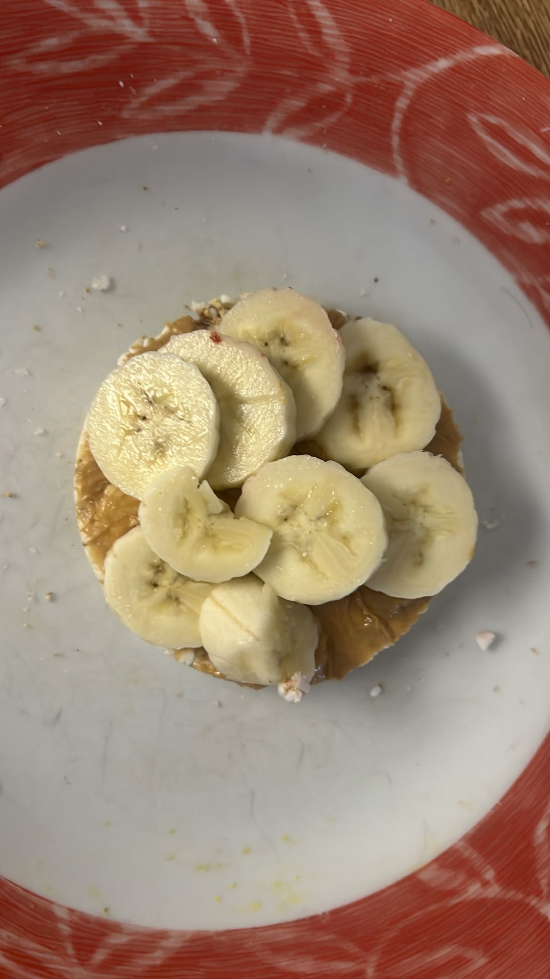 Rice cake with banana & PB
