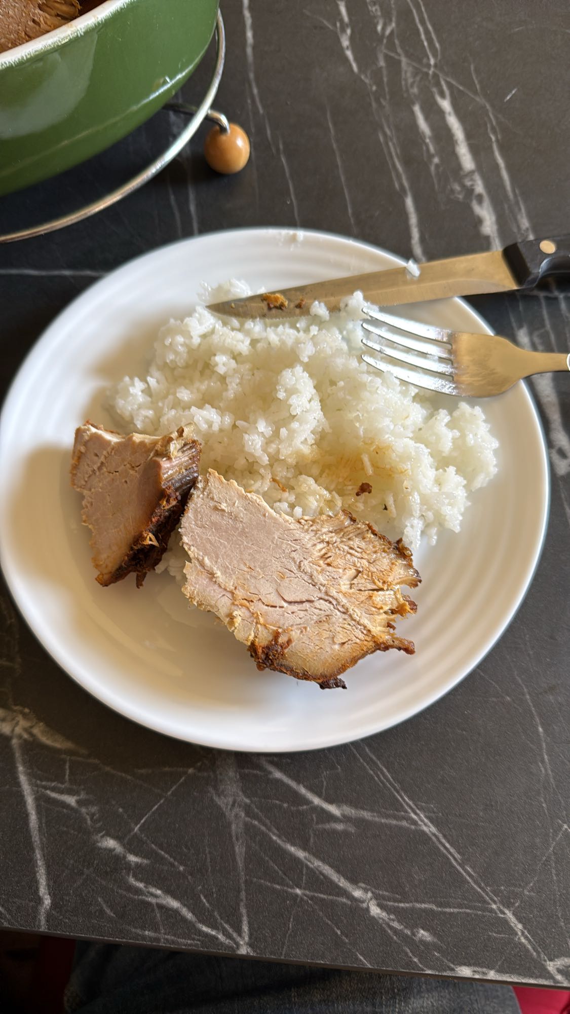 Roast pork with rice