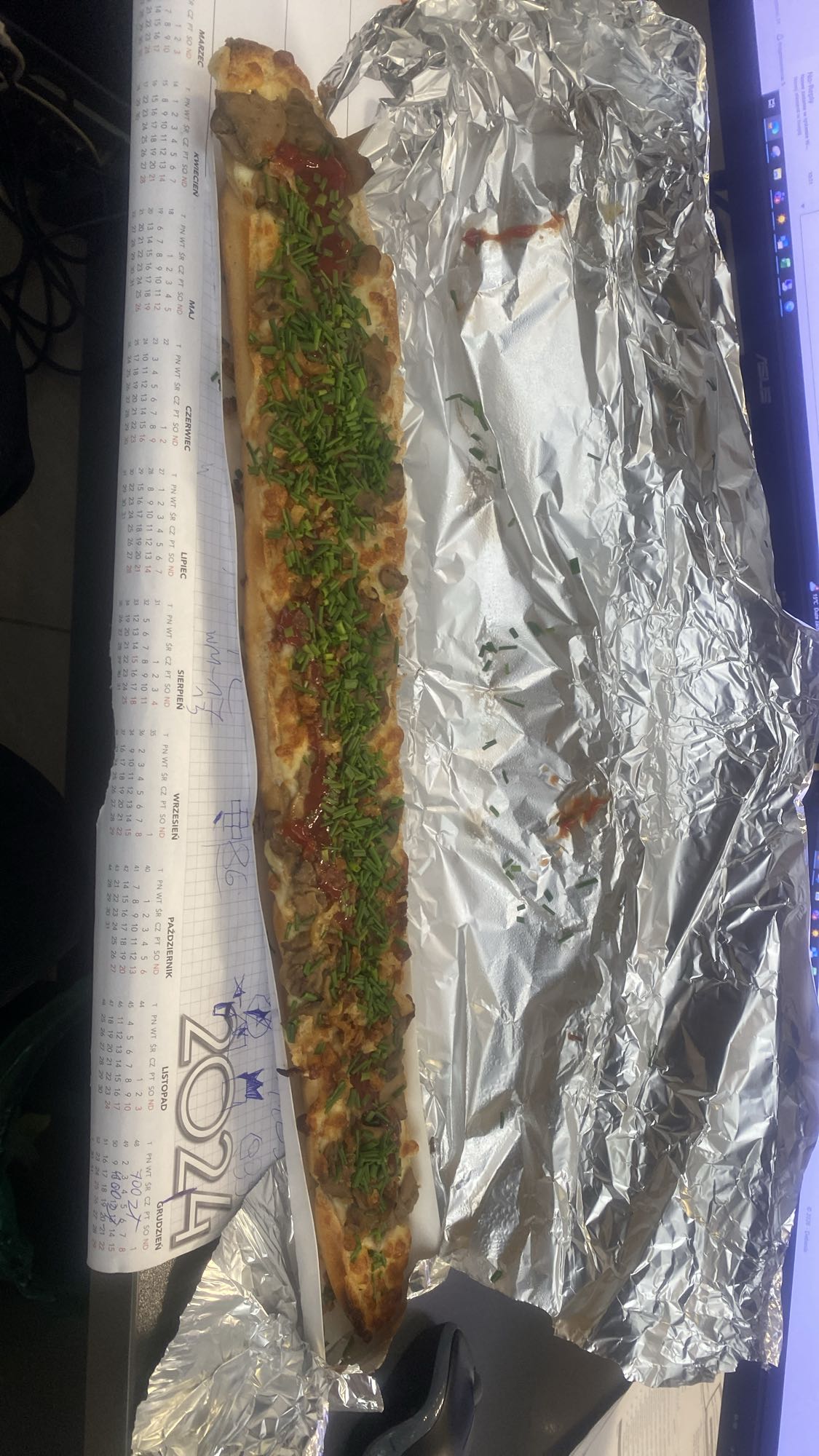 zapiekanka z pieczarkami