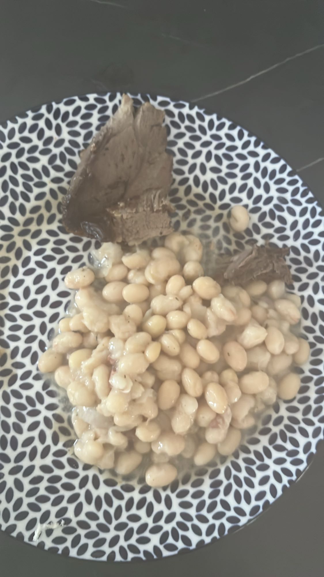 Haricots blancs et boeuf