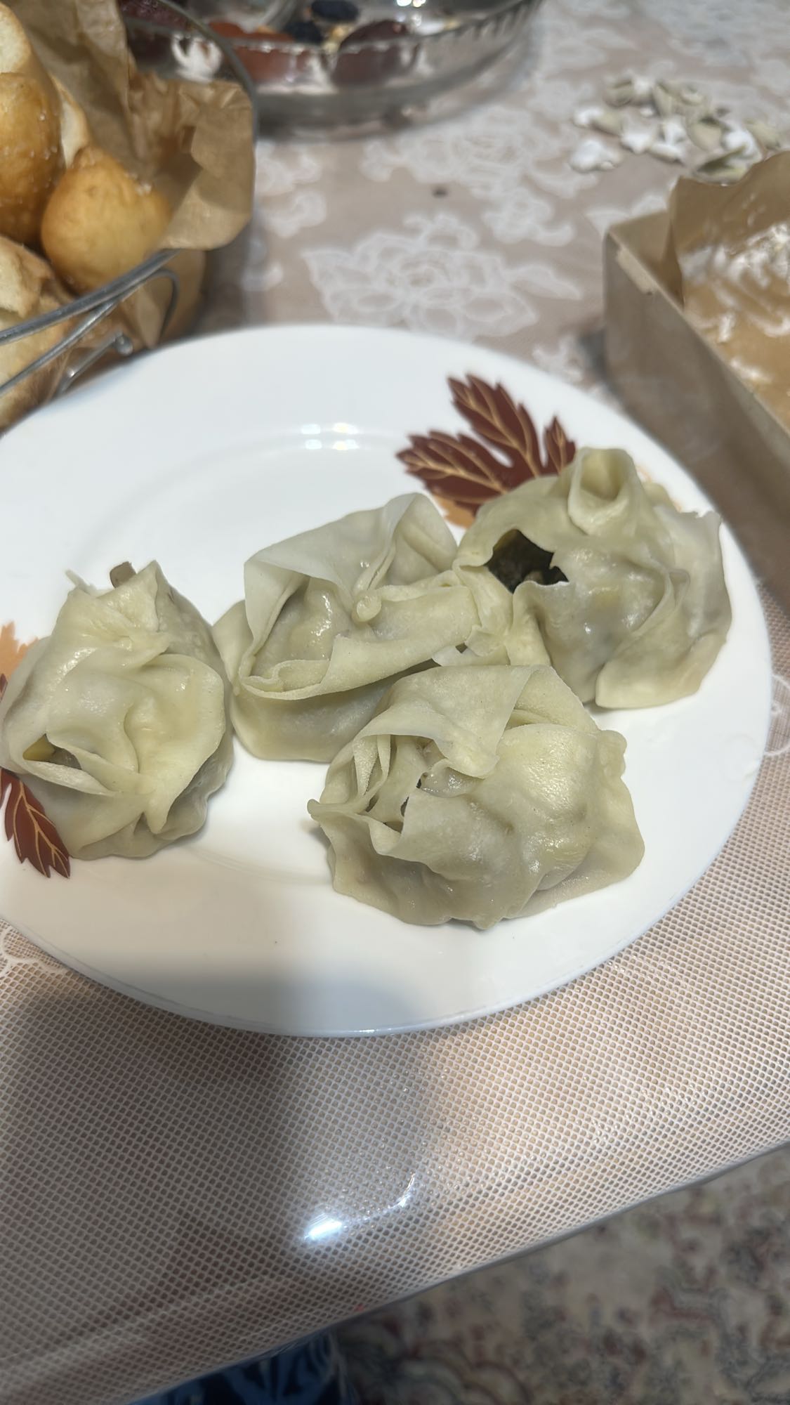 манты с мясом