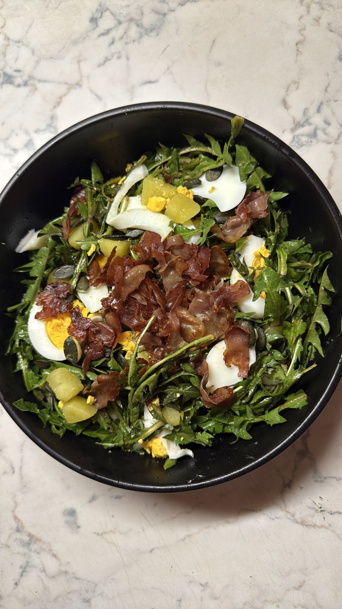 Egg and greens salad