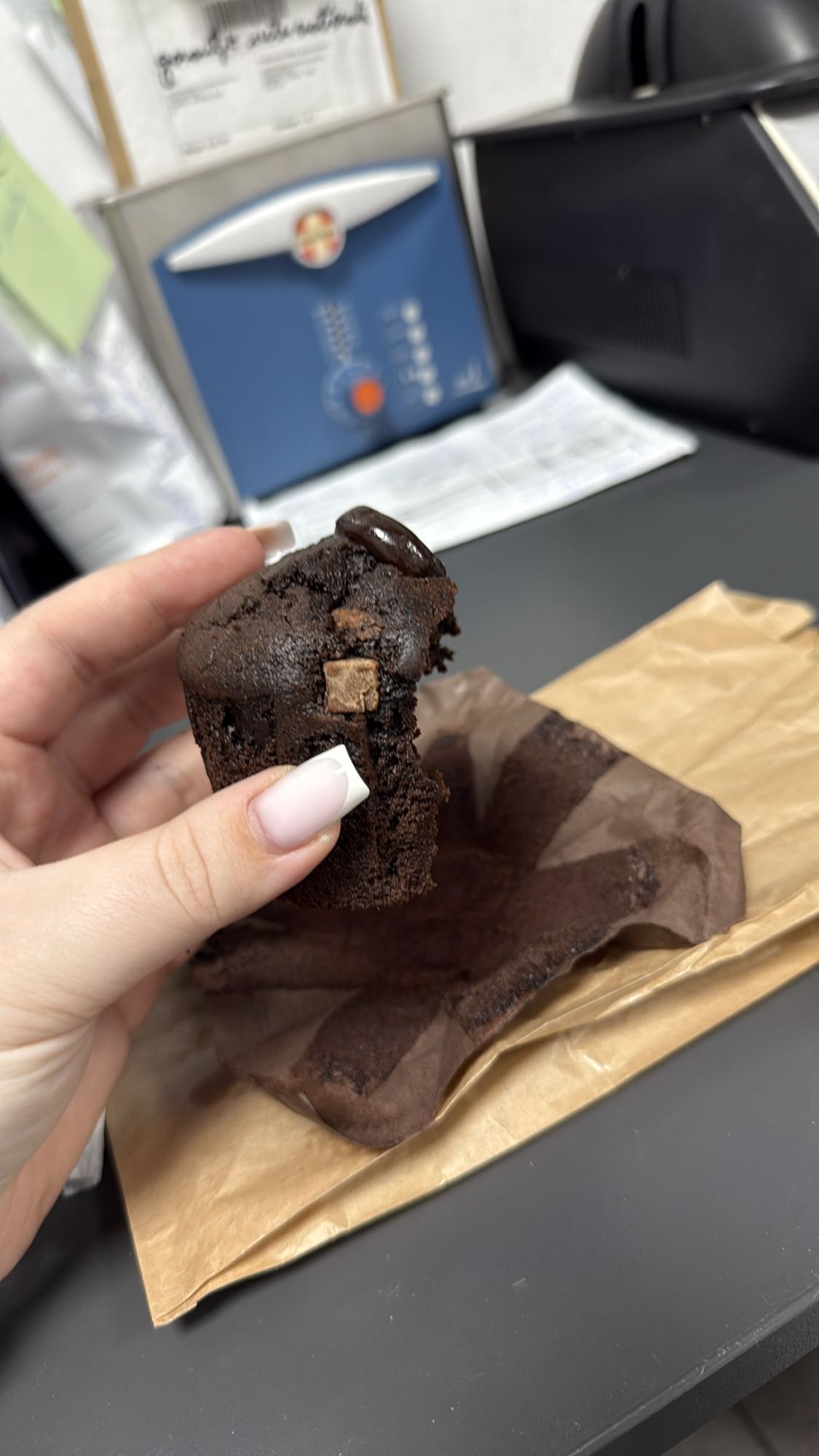 Brioșă cu ciocolată