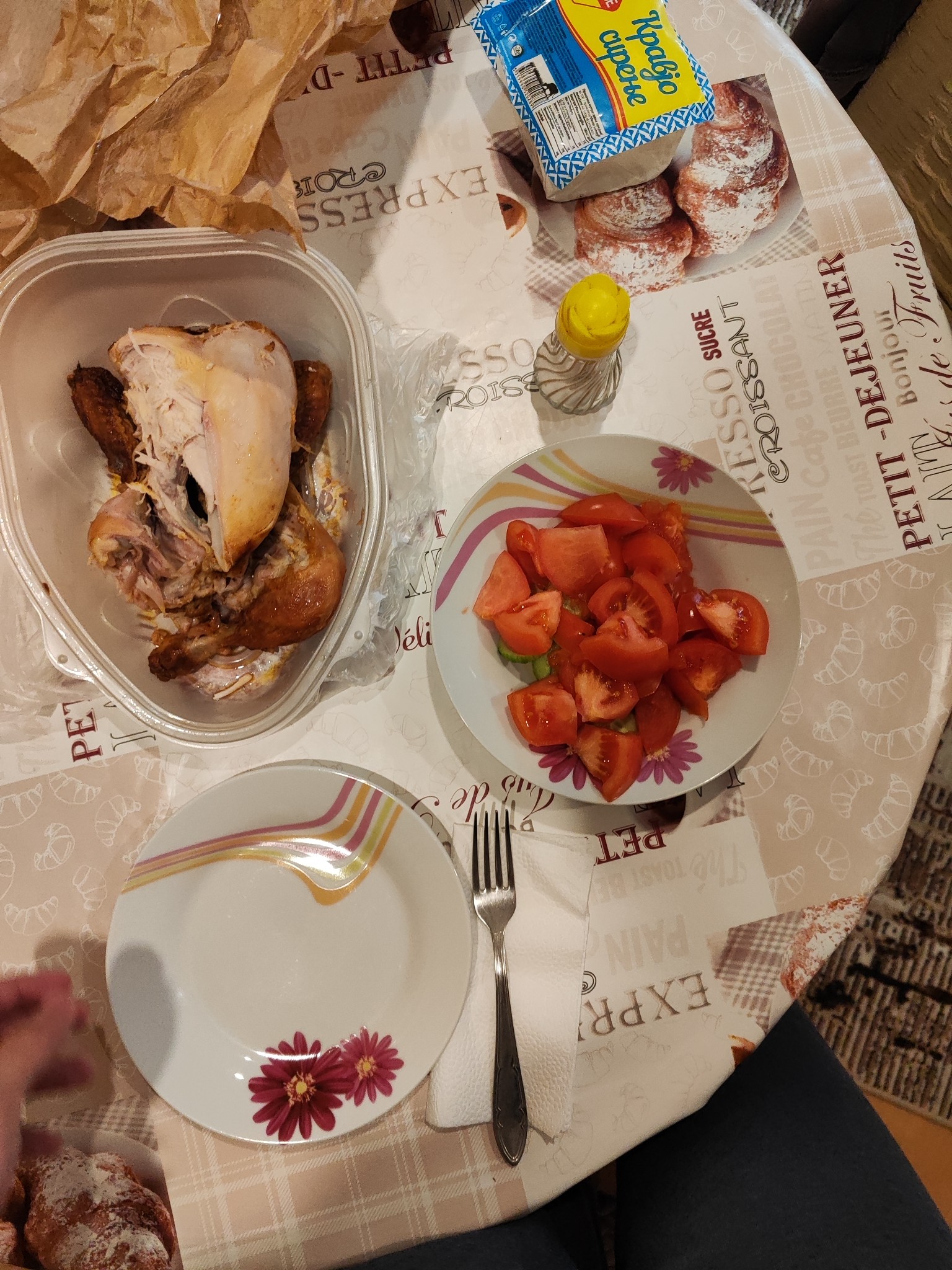 Roast Chicken with Tomato Salad