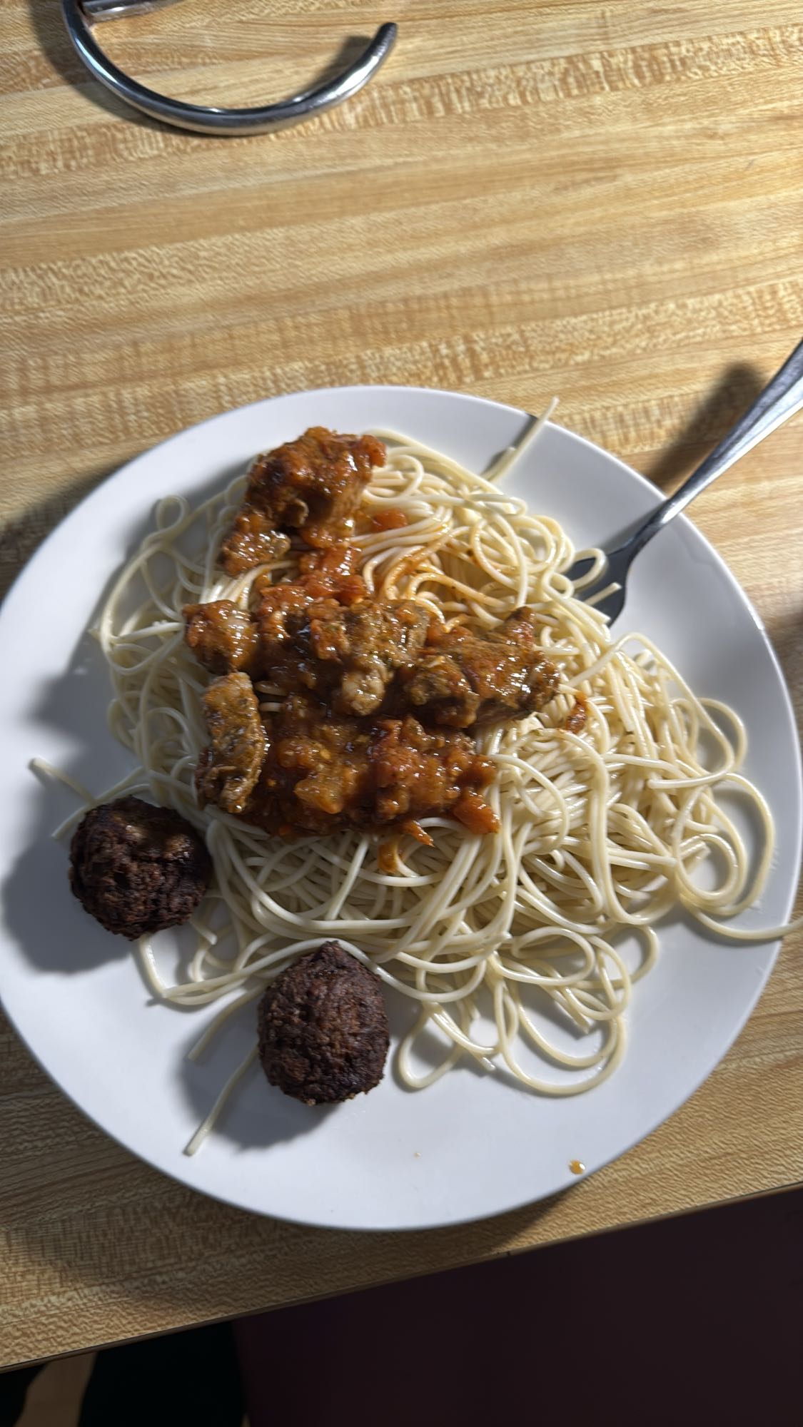 Spaghetti boulettes viande