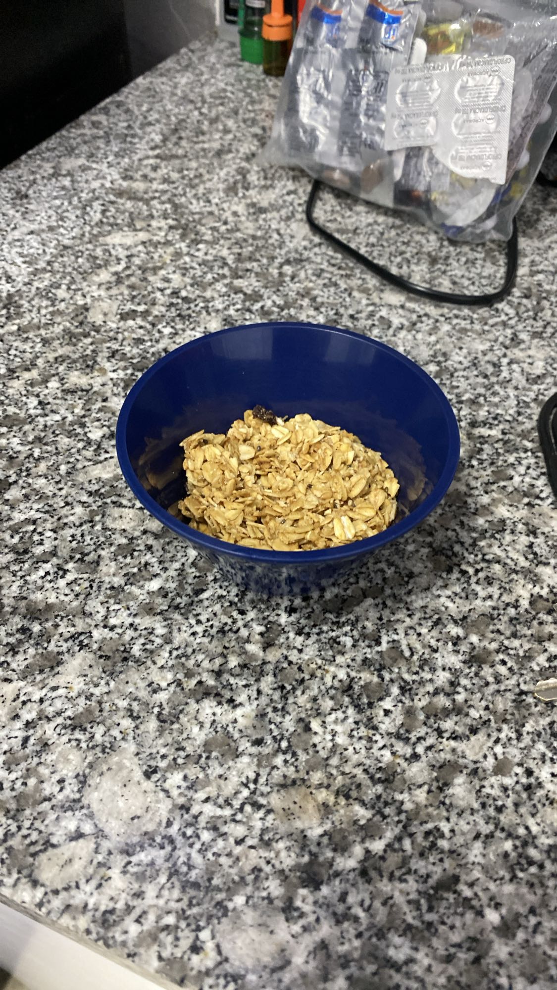 granola en tazón