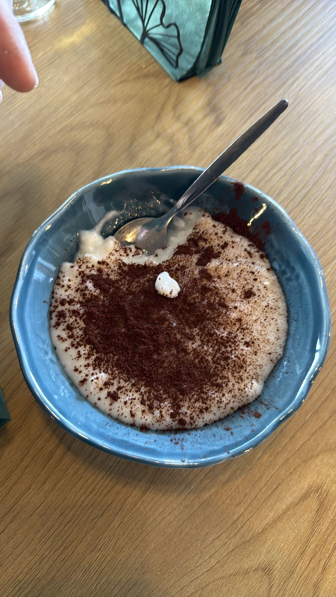 Rice pudding with cocoa