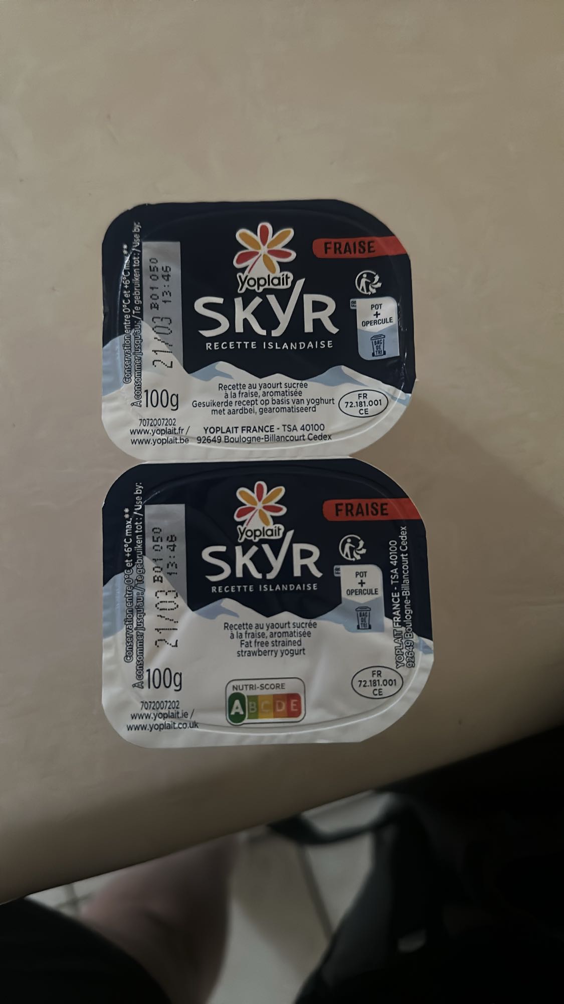 Skyr fraise x2