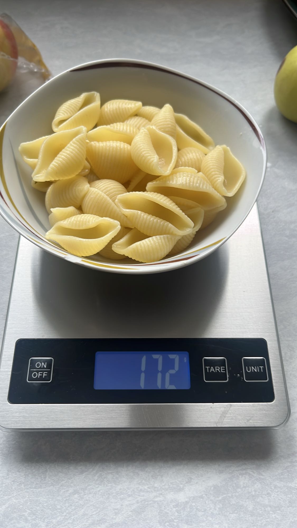 Gekochte Muschelnudeln