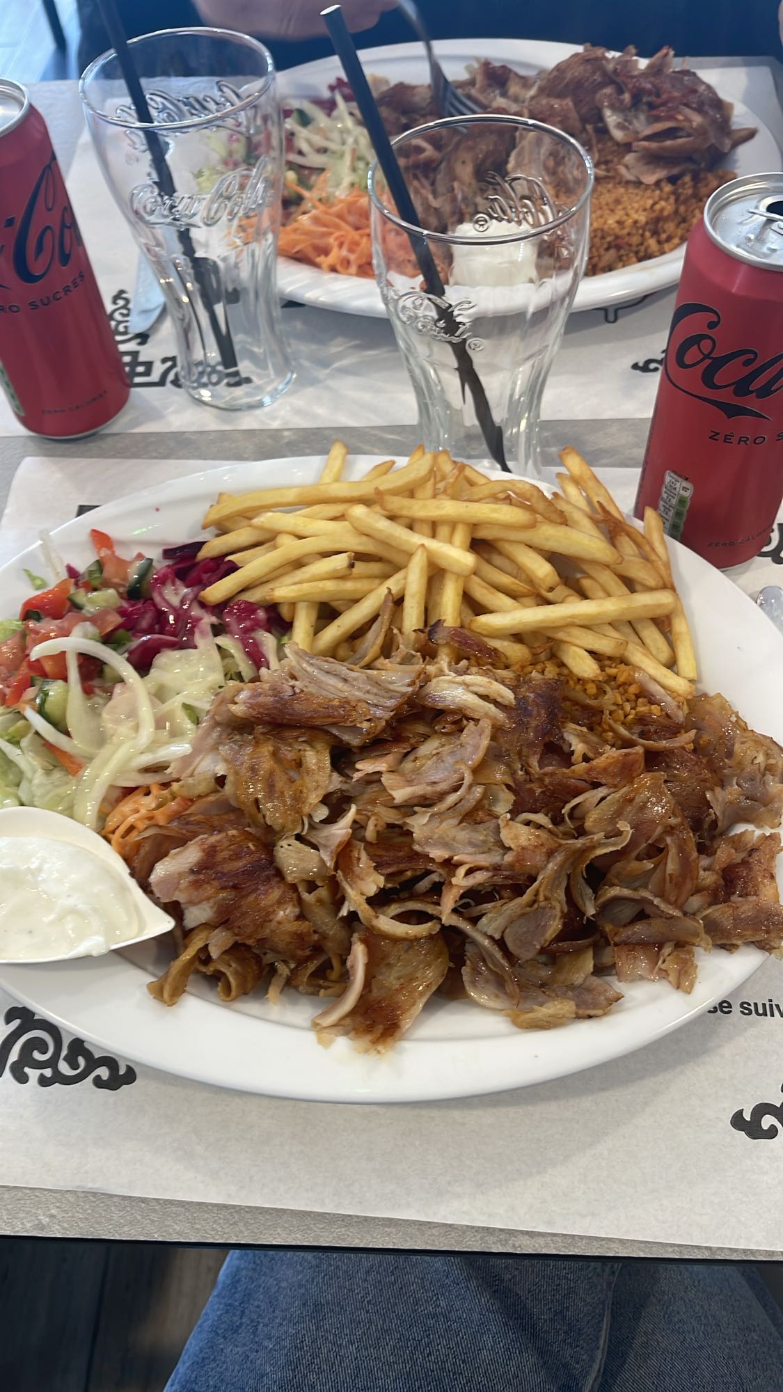 Assiette kebab frites
