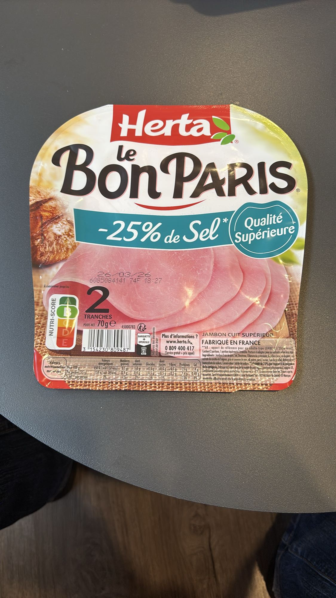 Jambon cuit supérieur