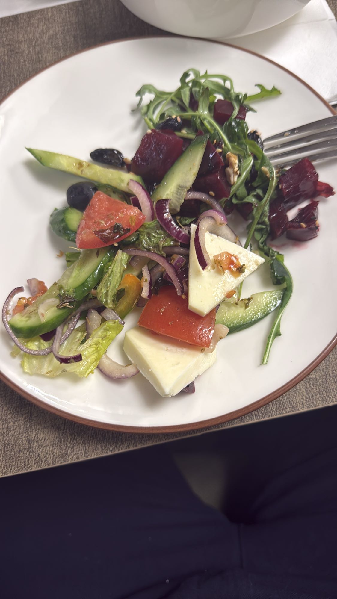 Овощной салат с сыром