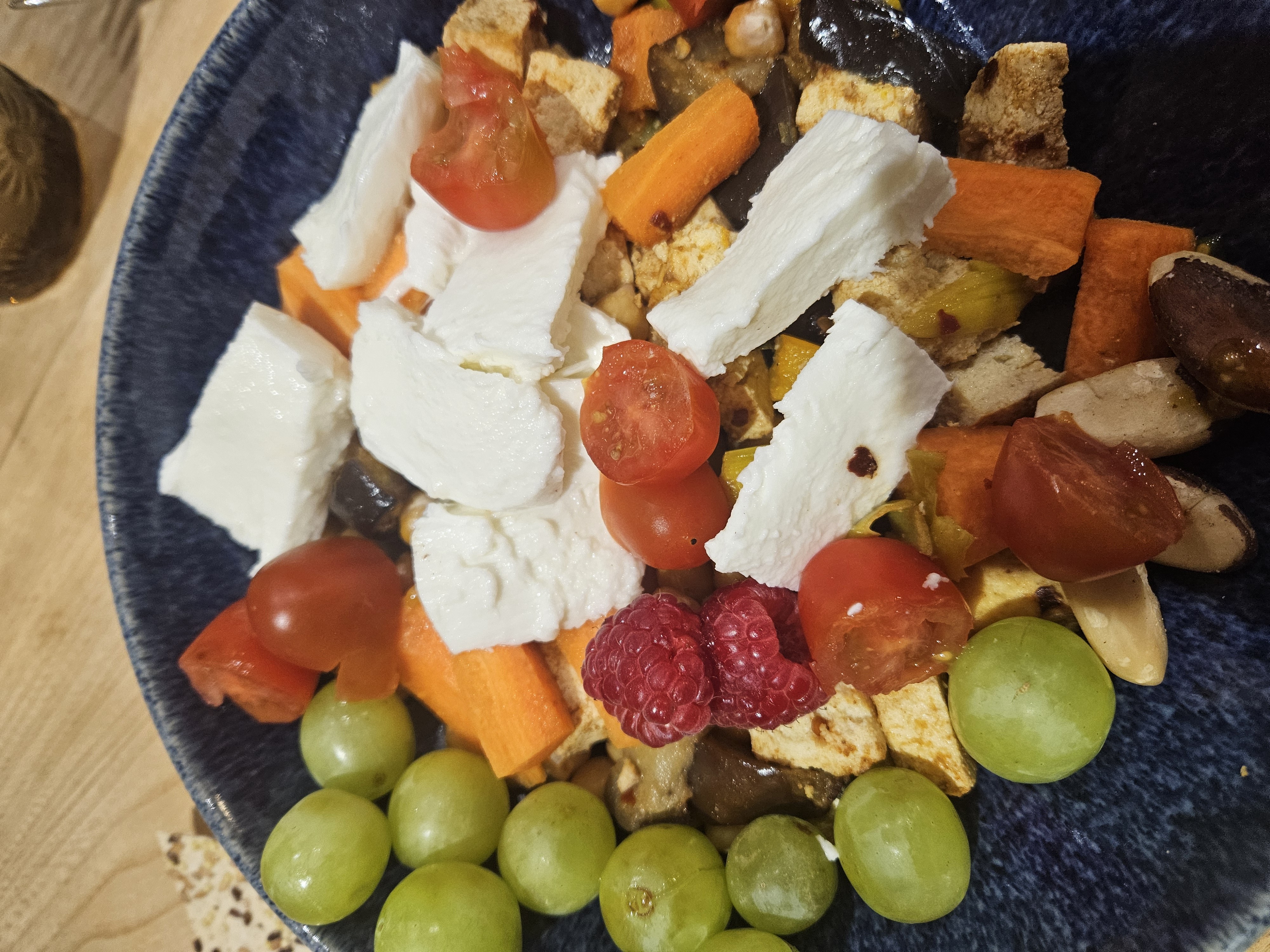 Fresh veggie fruit bowl