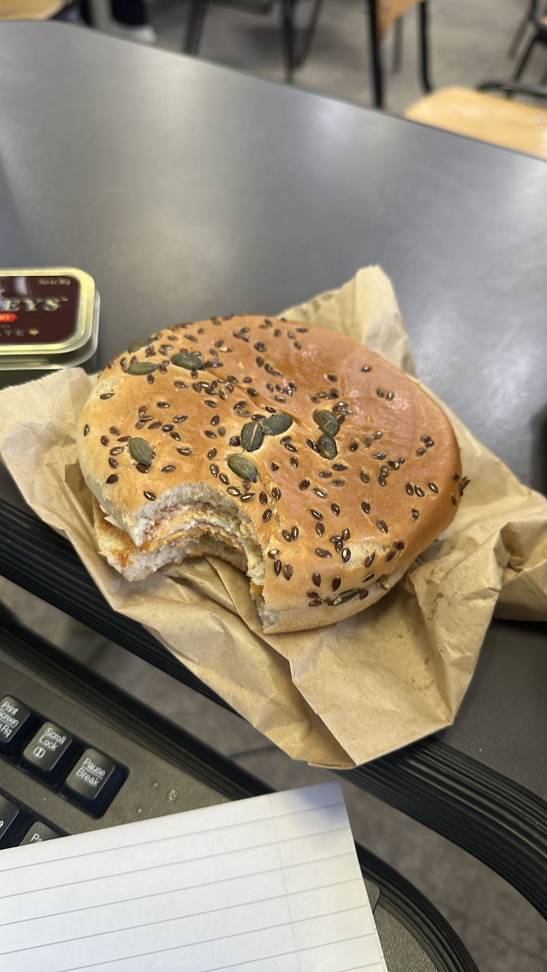 Seeded sandwich bun