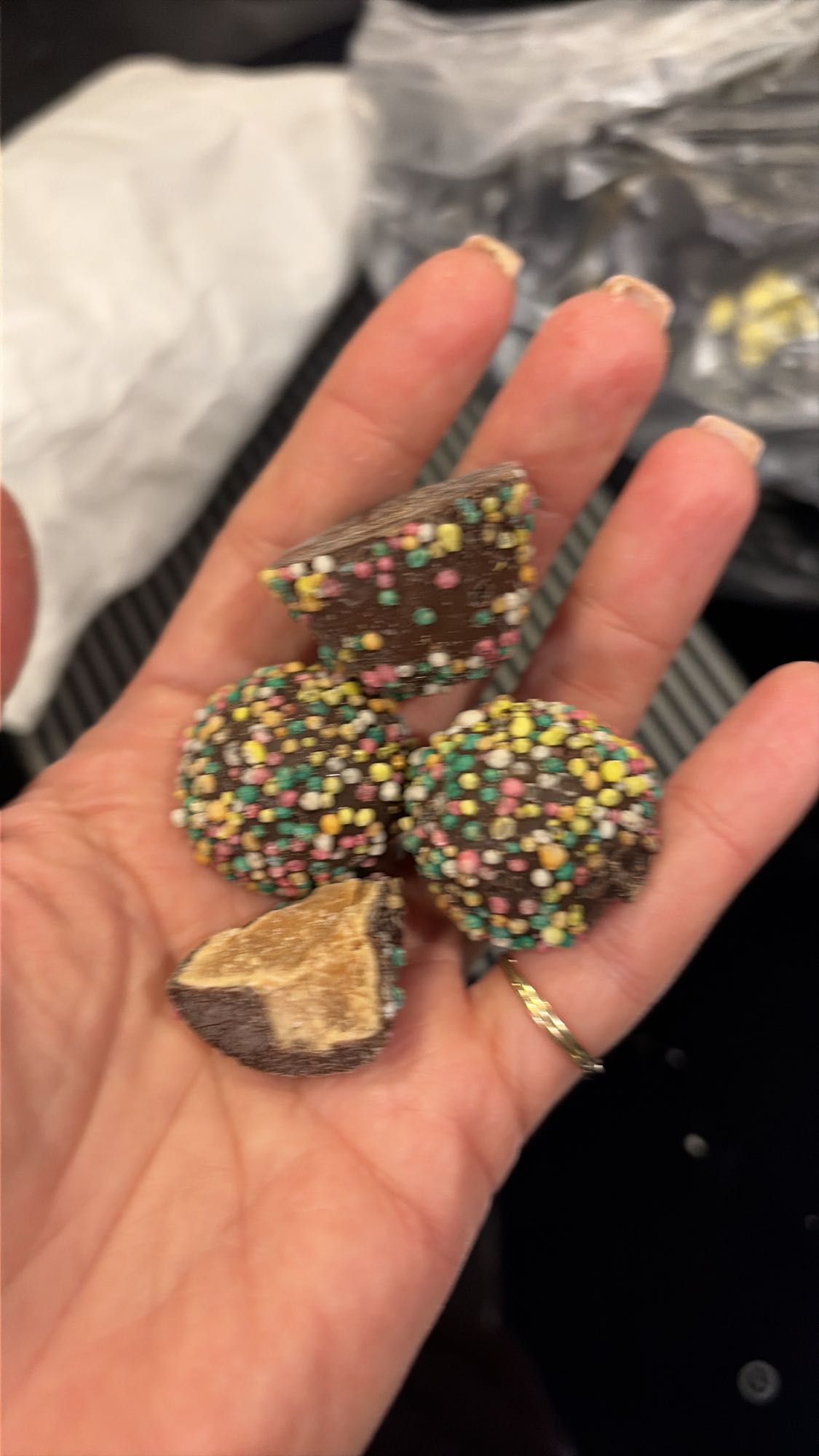 czekoladki z posypką