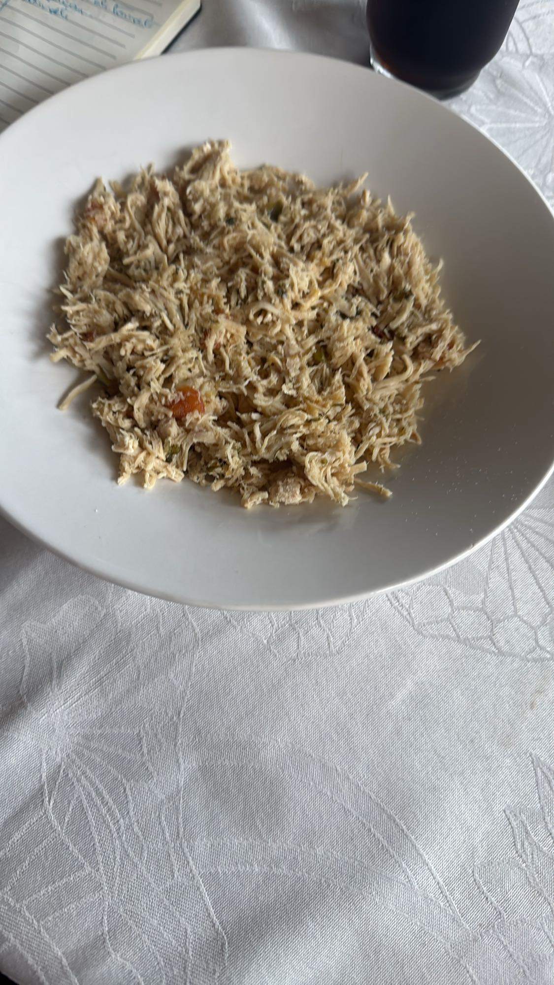 Frango desfiado com legumes