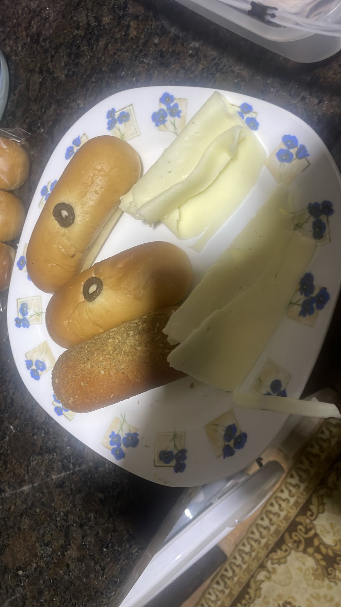 Bread and cheese plate