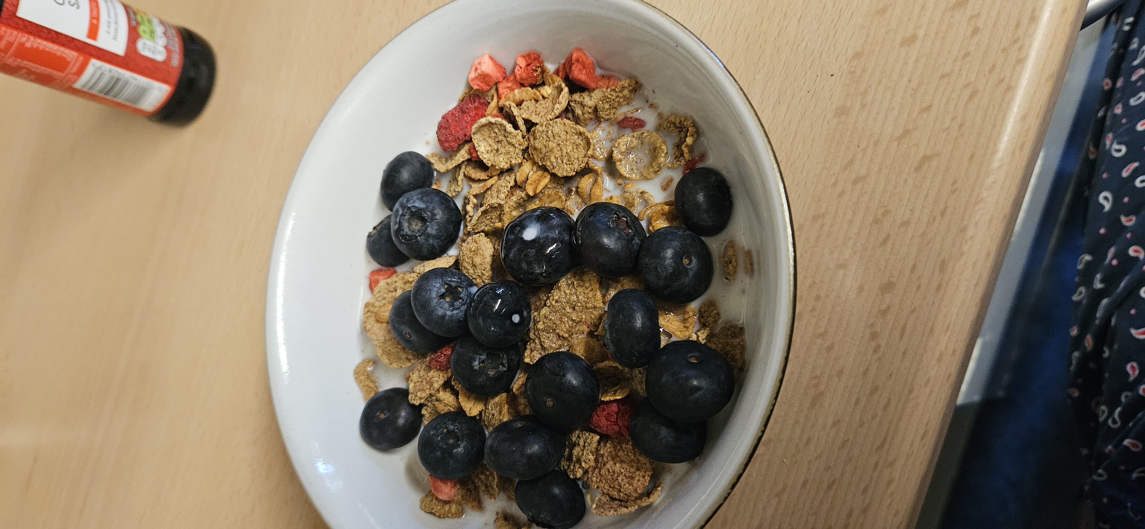 Blueberry cereal bowl