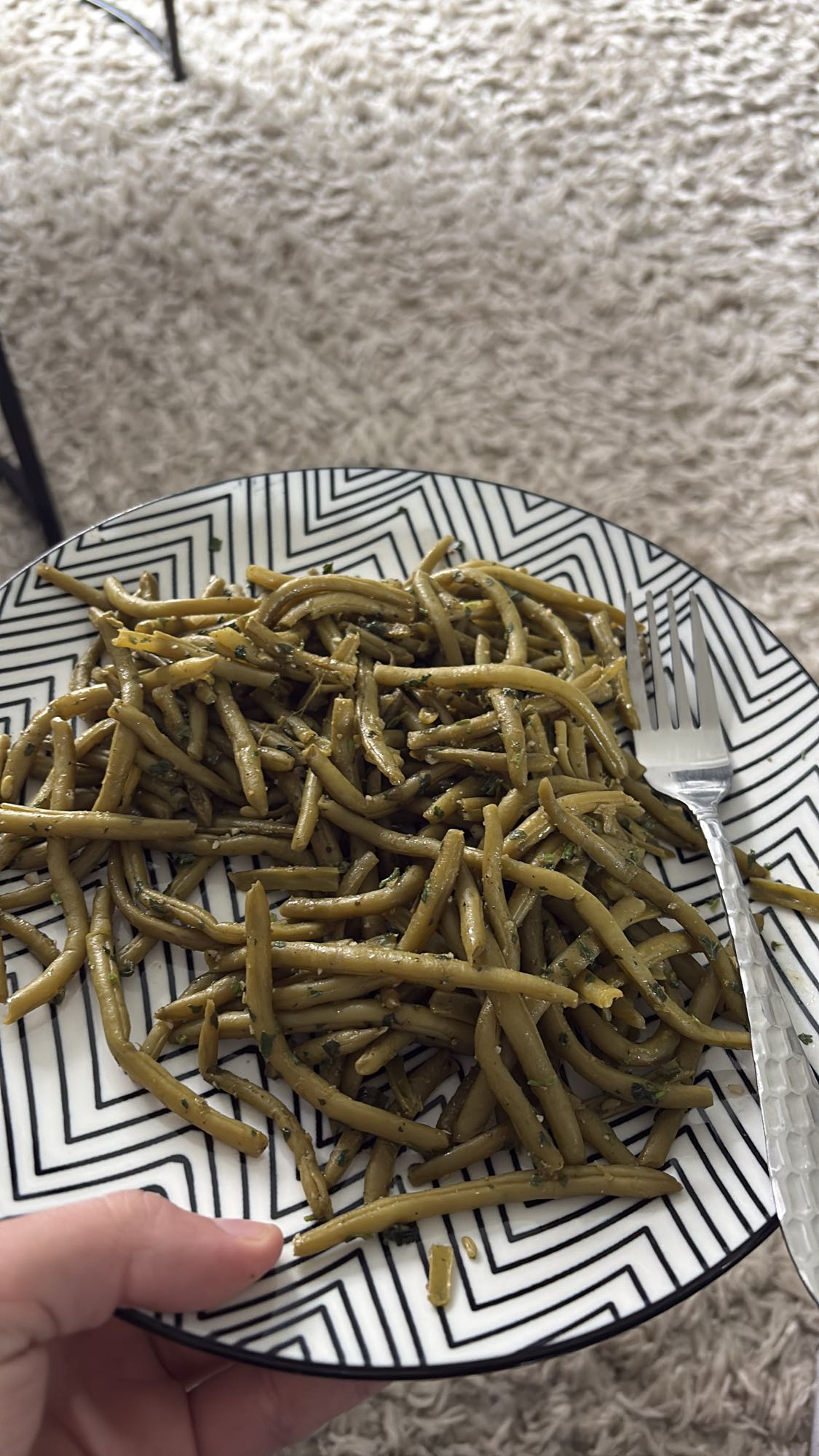 Haricots verts assaisonnés