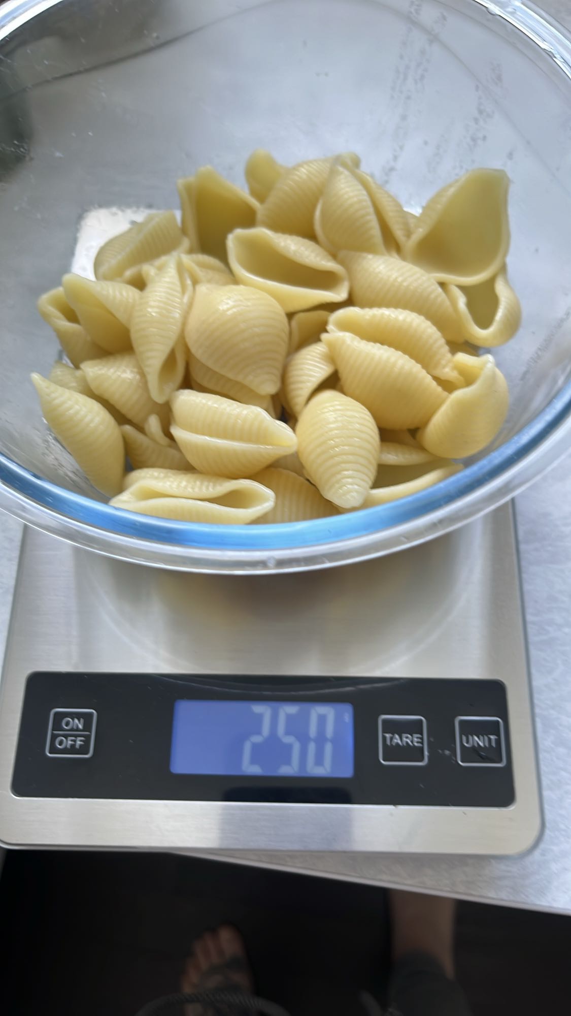 Pasta Muscheln gekocht