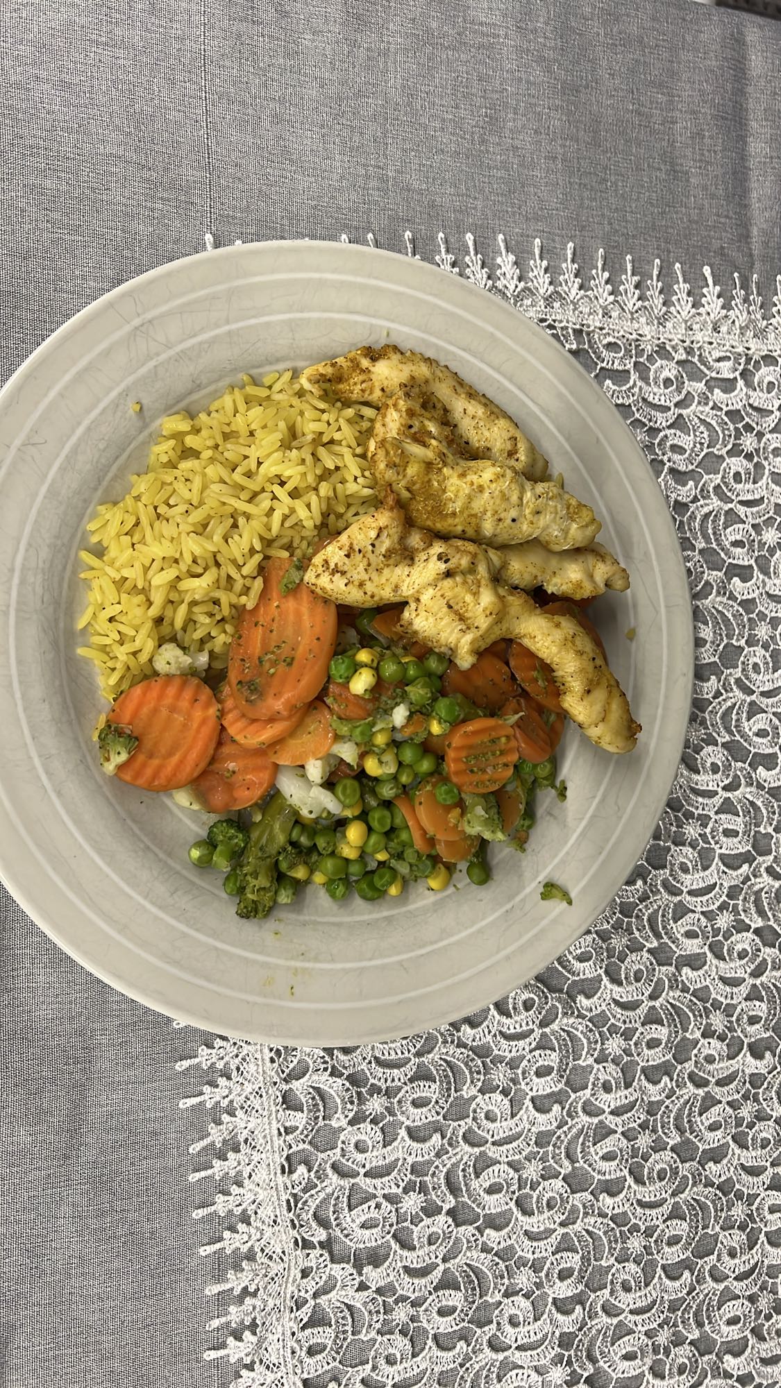 Kurczak z ryżem i warzywami