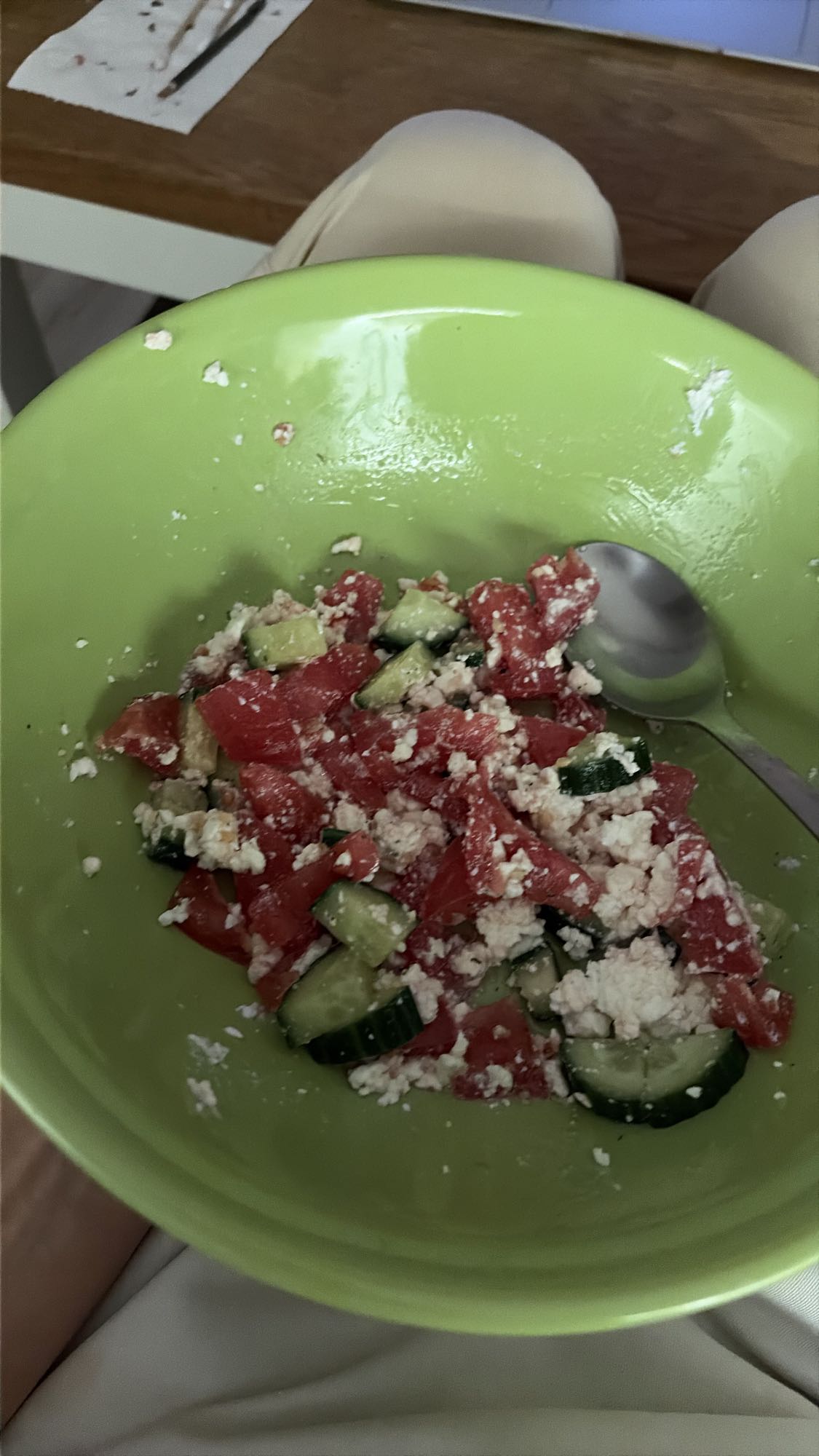 Овощной салат с сыром