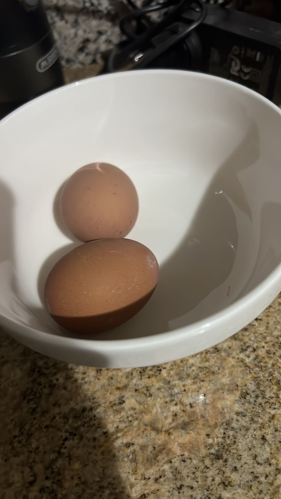 Two eggs in bowl