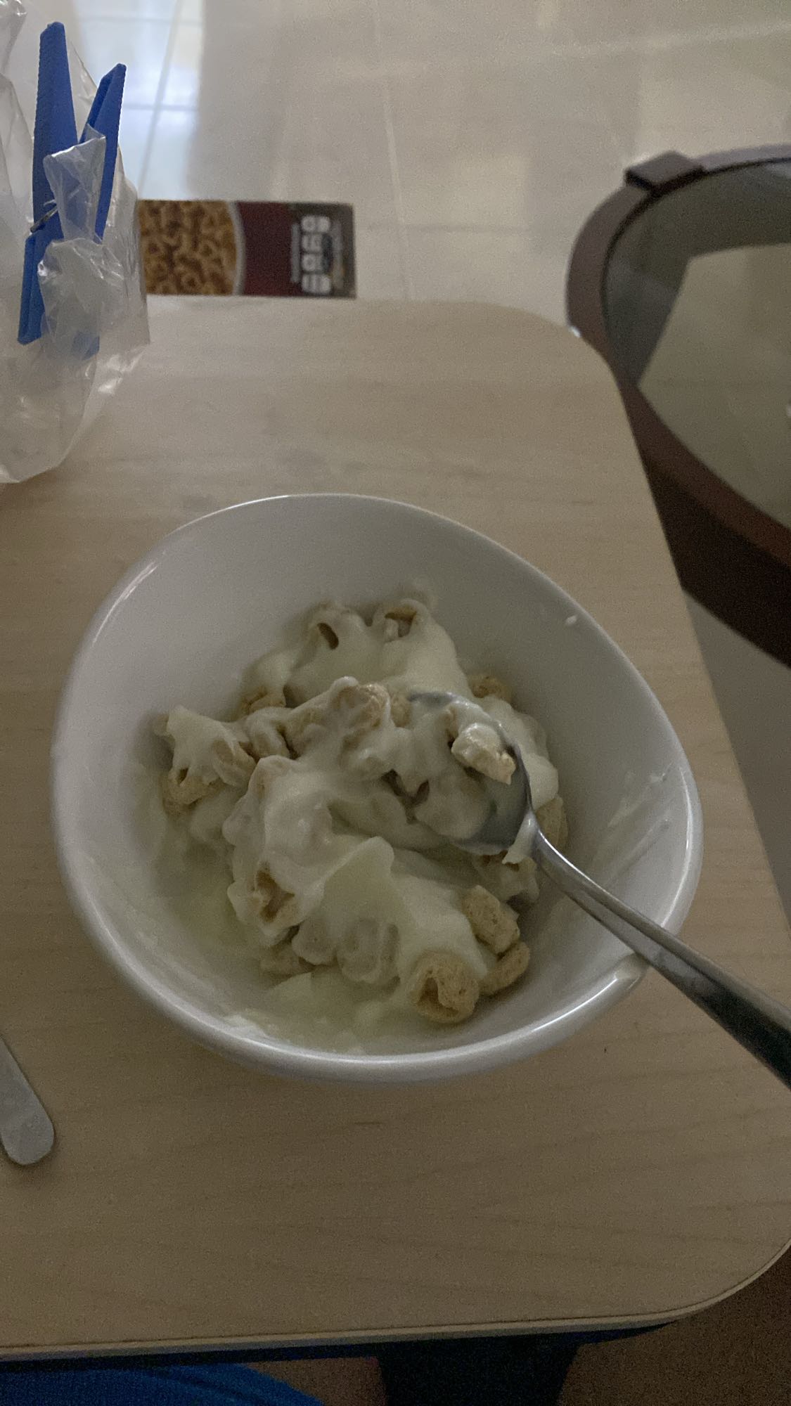 cereal con yogur