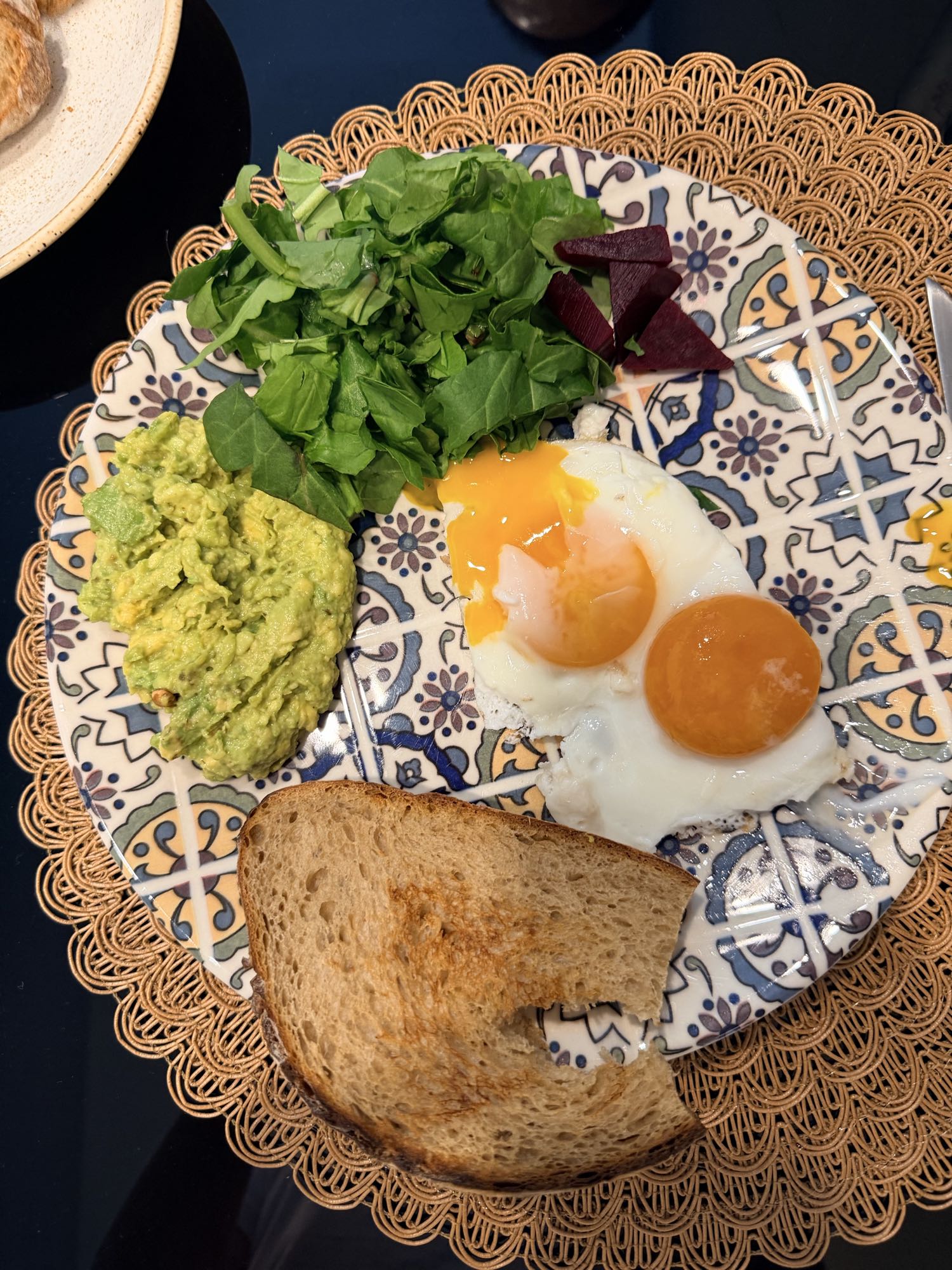 Яйца с тостом и авокадо