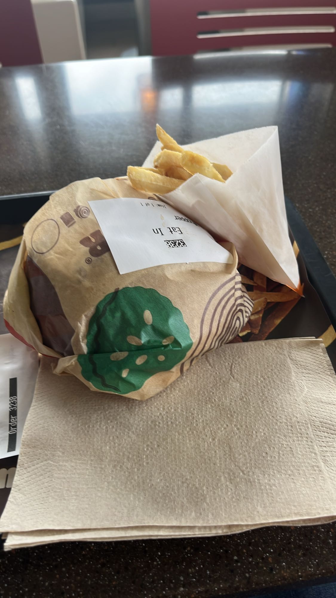 Hamburgare med pommes