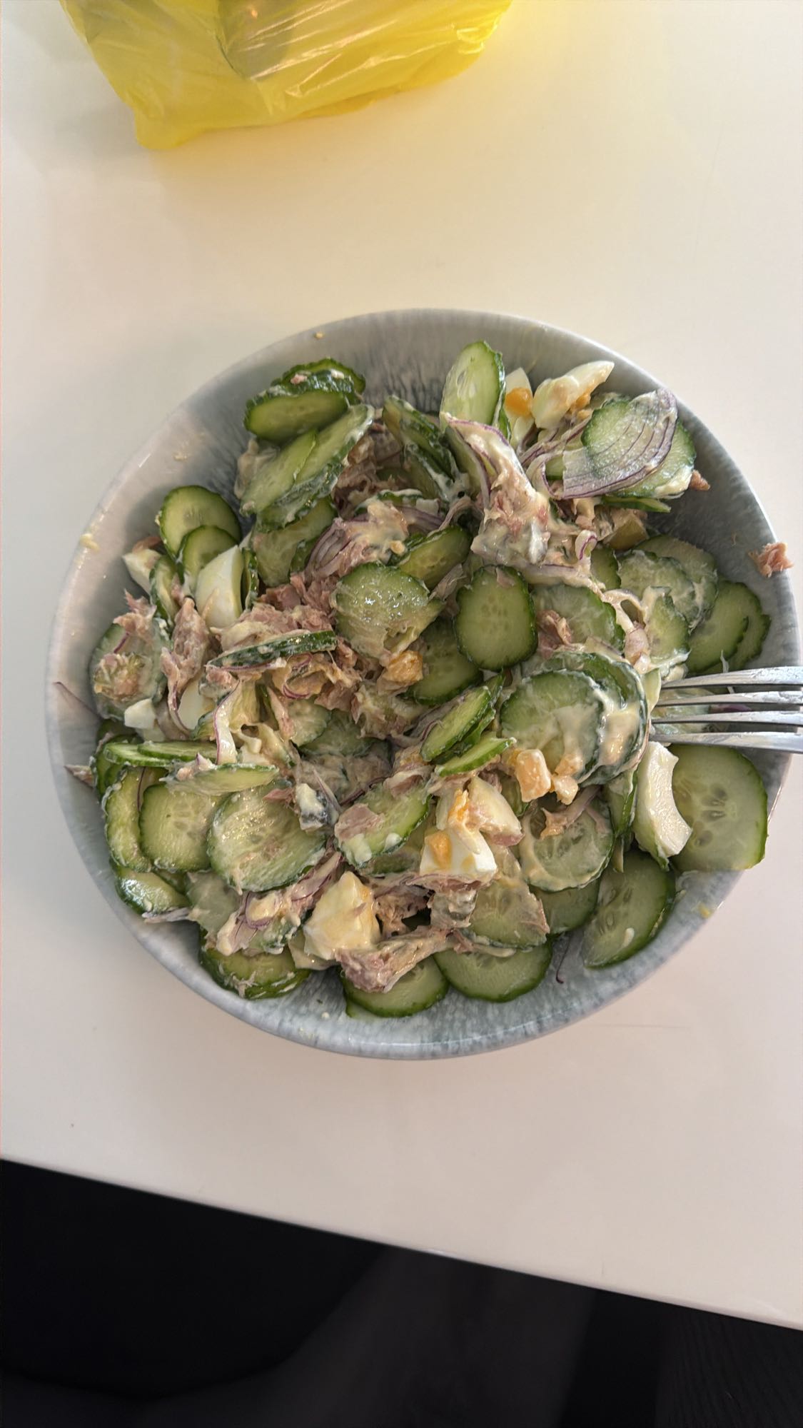 Tuna cucumber salad