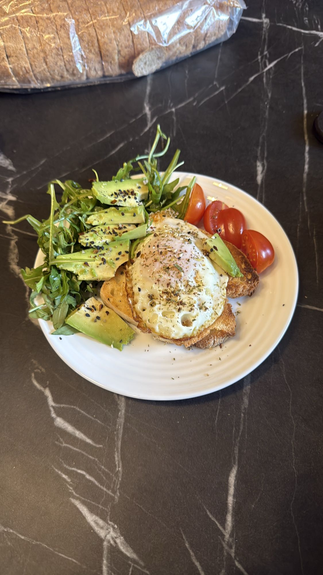 Egg Avocado Toast Salad