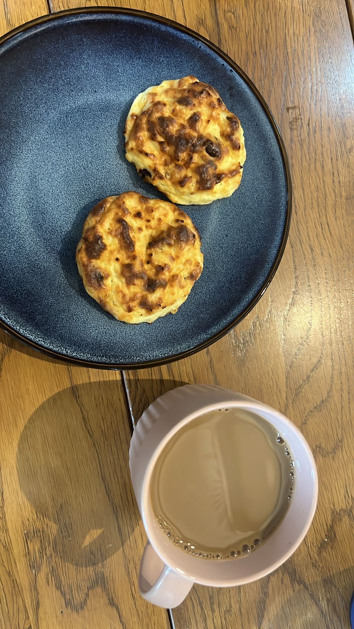 Cheese scones and coffee
