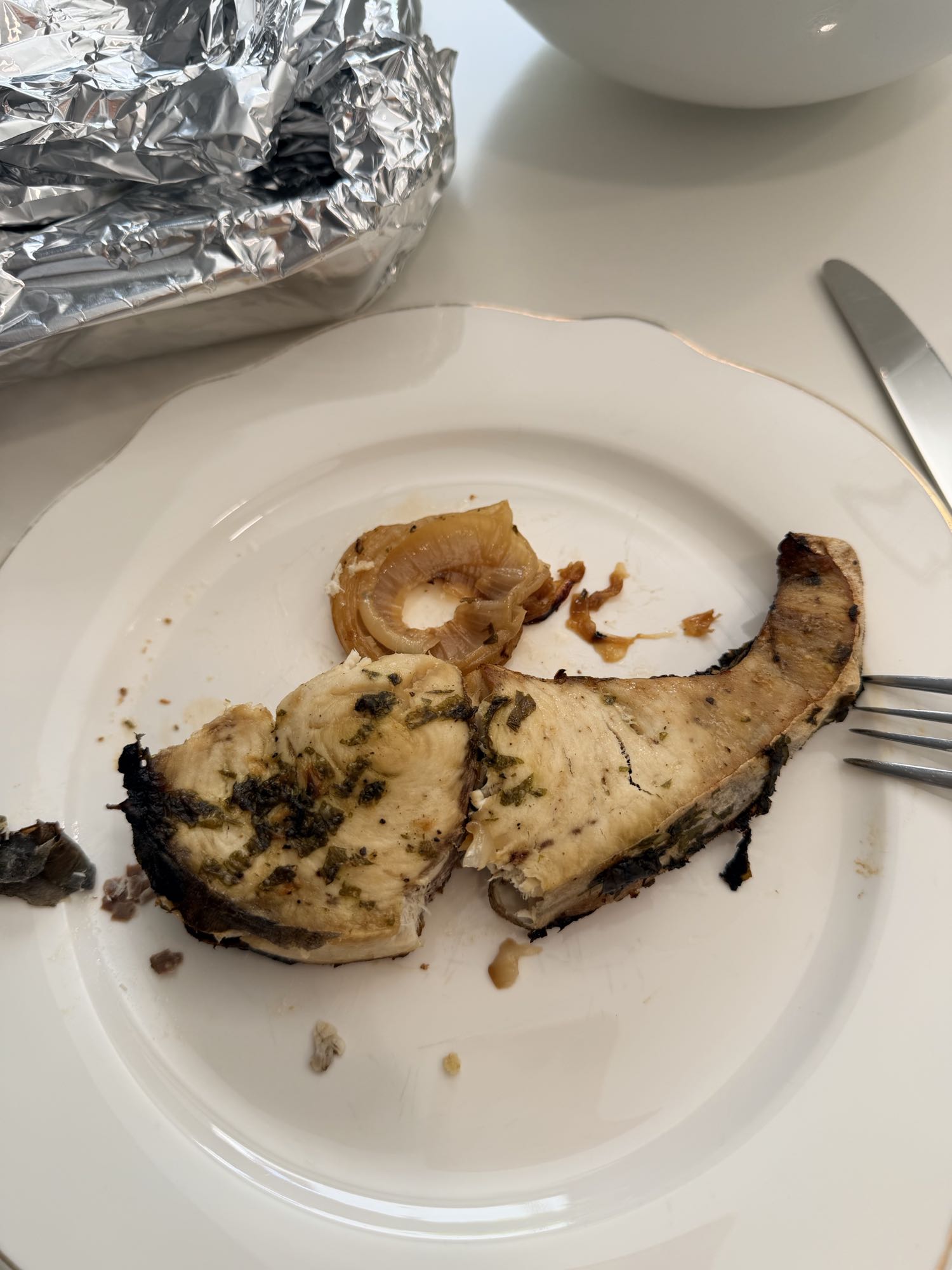 рыба с луком