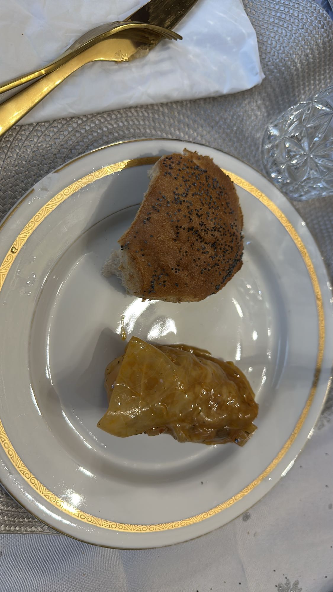 Bread and stuffed cabbage