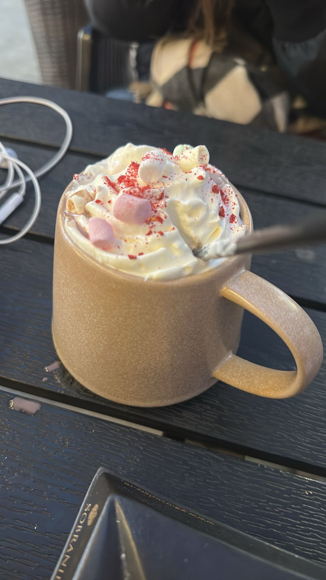 Hot chocolate with cream