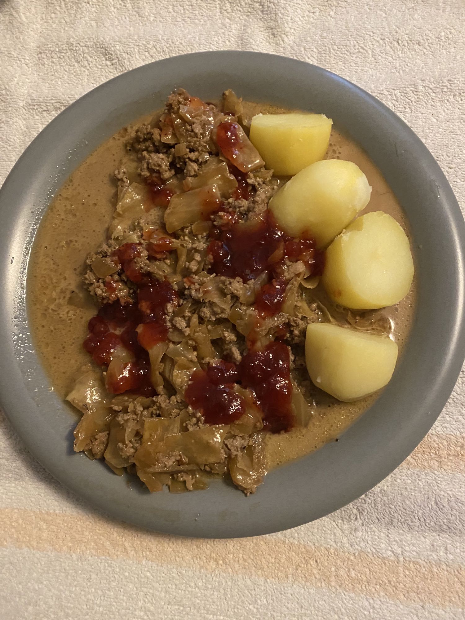 Kålpudding med potatis