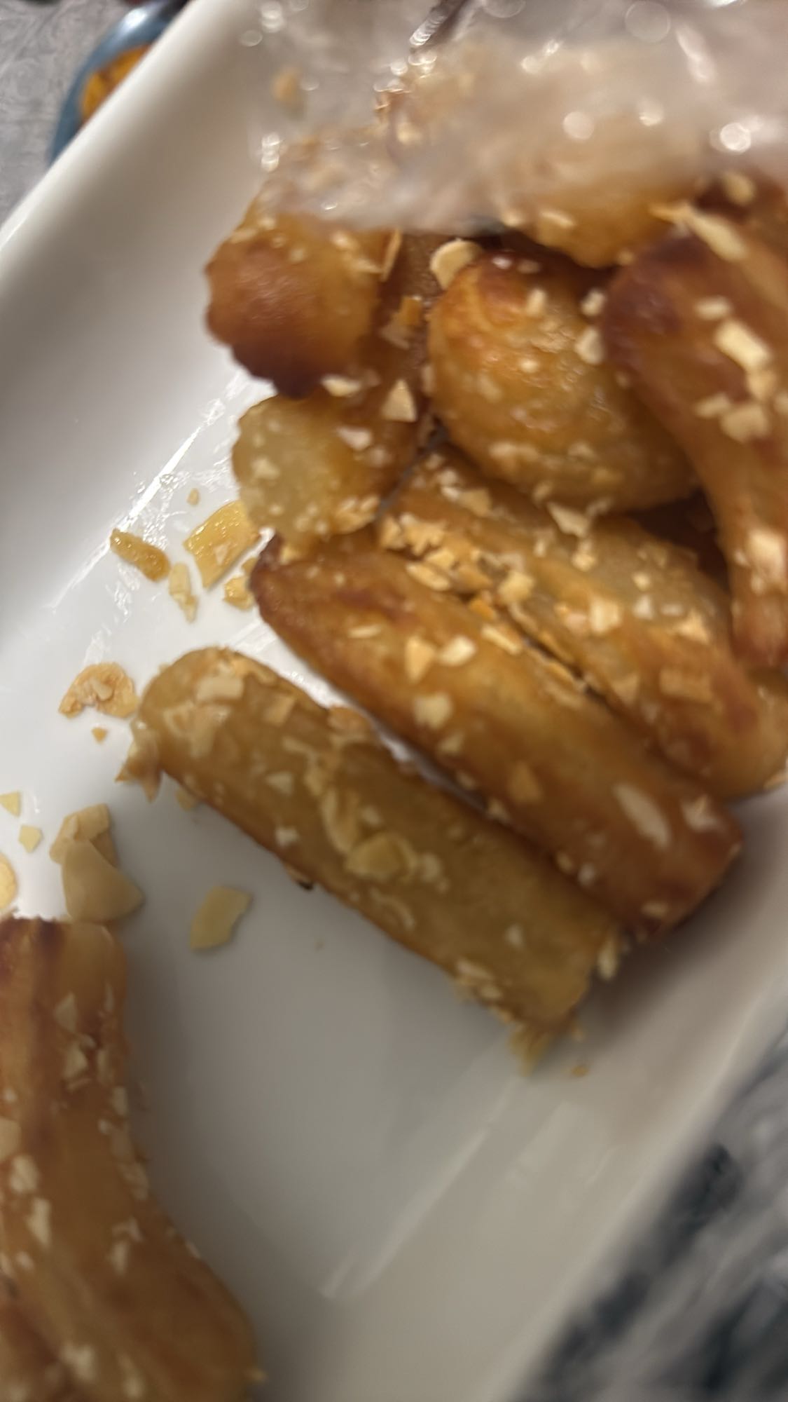 Friterte churros med nøtter