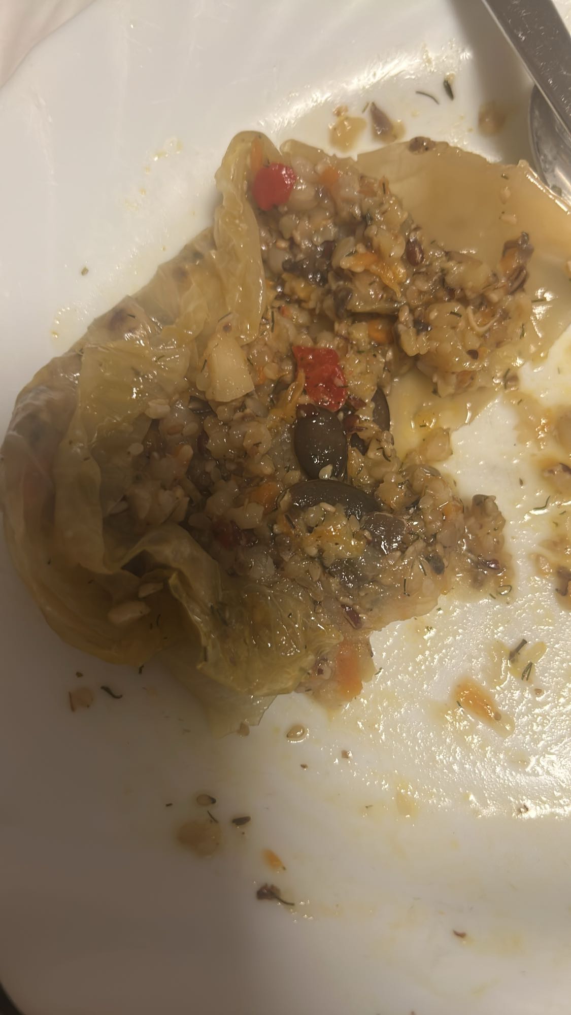 repollo relleno de arroz