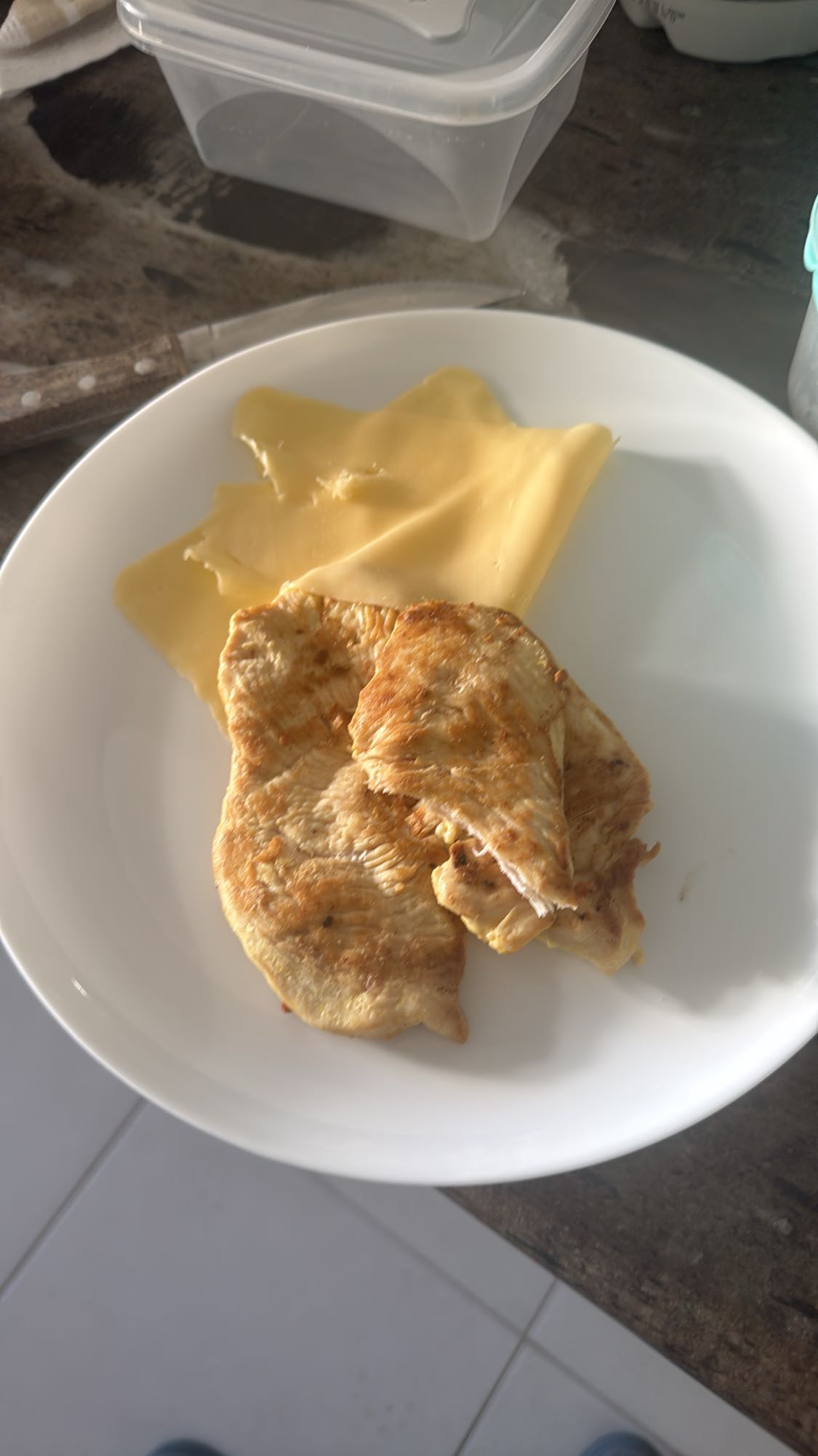 Frango grelhado com queijo
