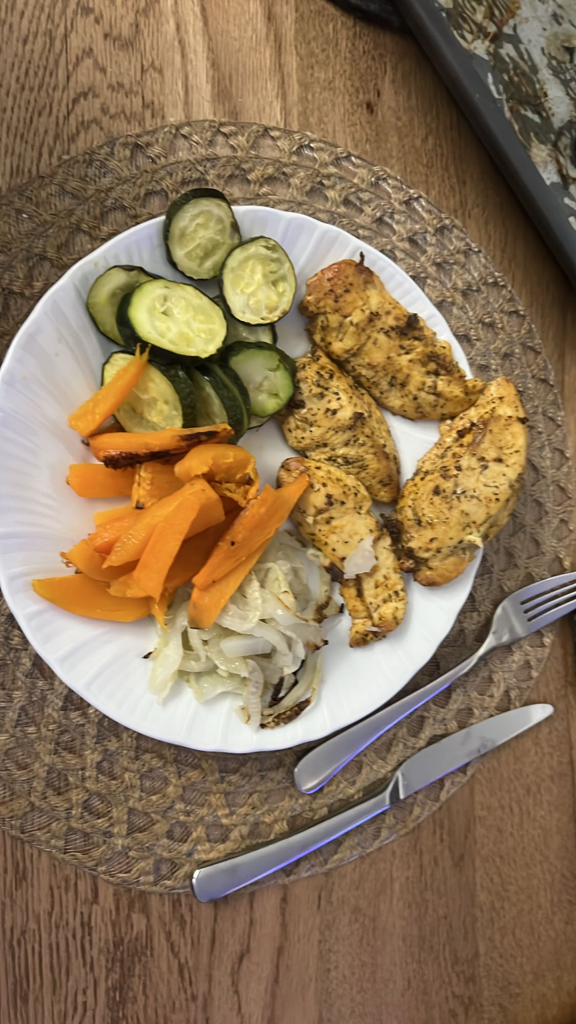 Tavuk ve Sebze Tabağı