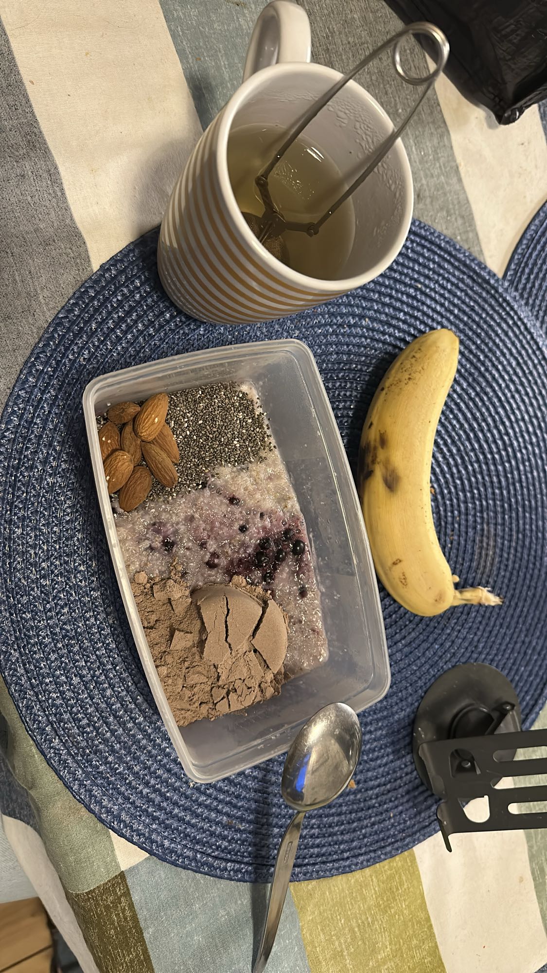 Havregrynsfrukost med banan