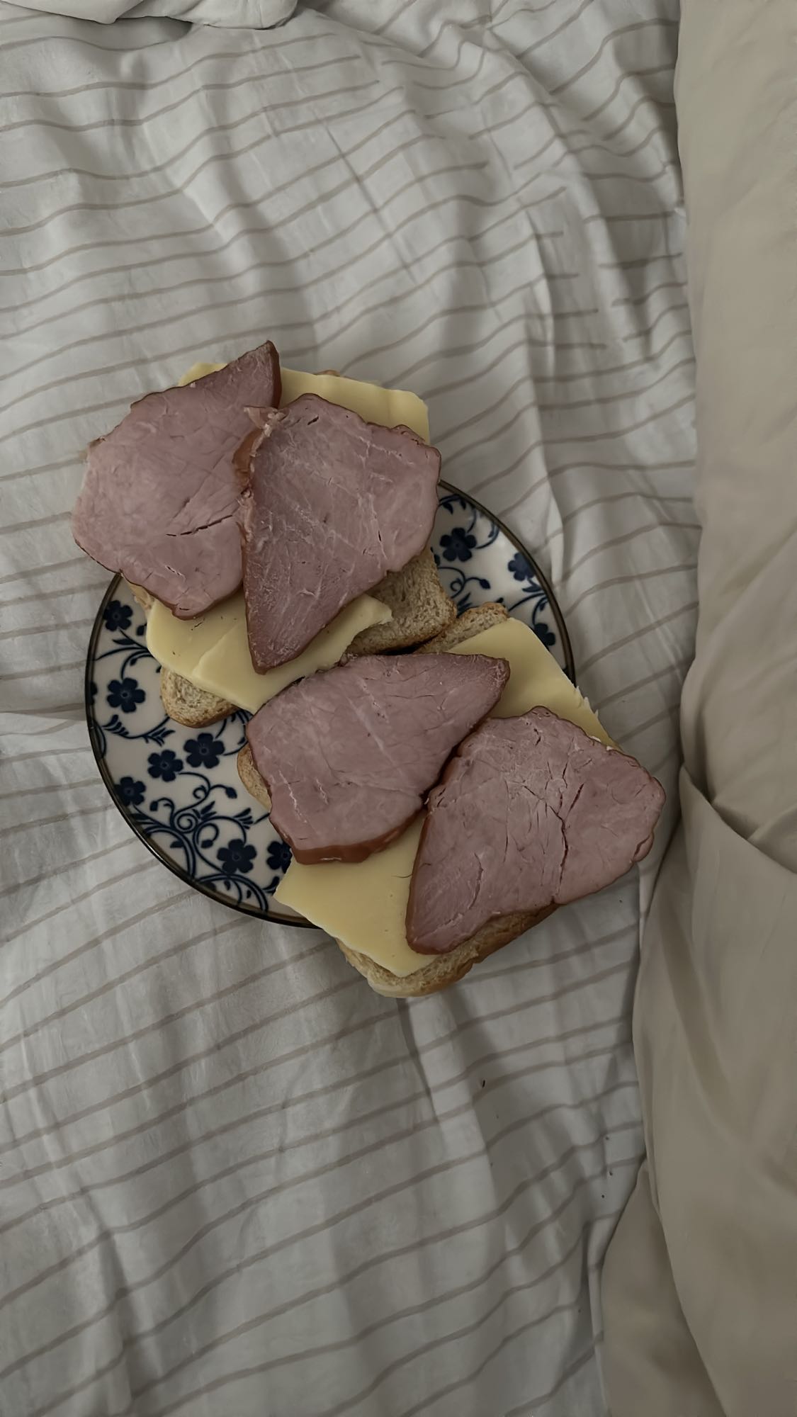 Ham and cheese sandwiches
