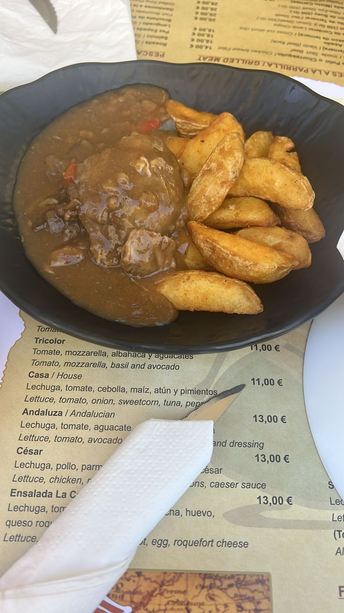 Carne guisada con papas