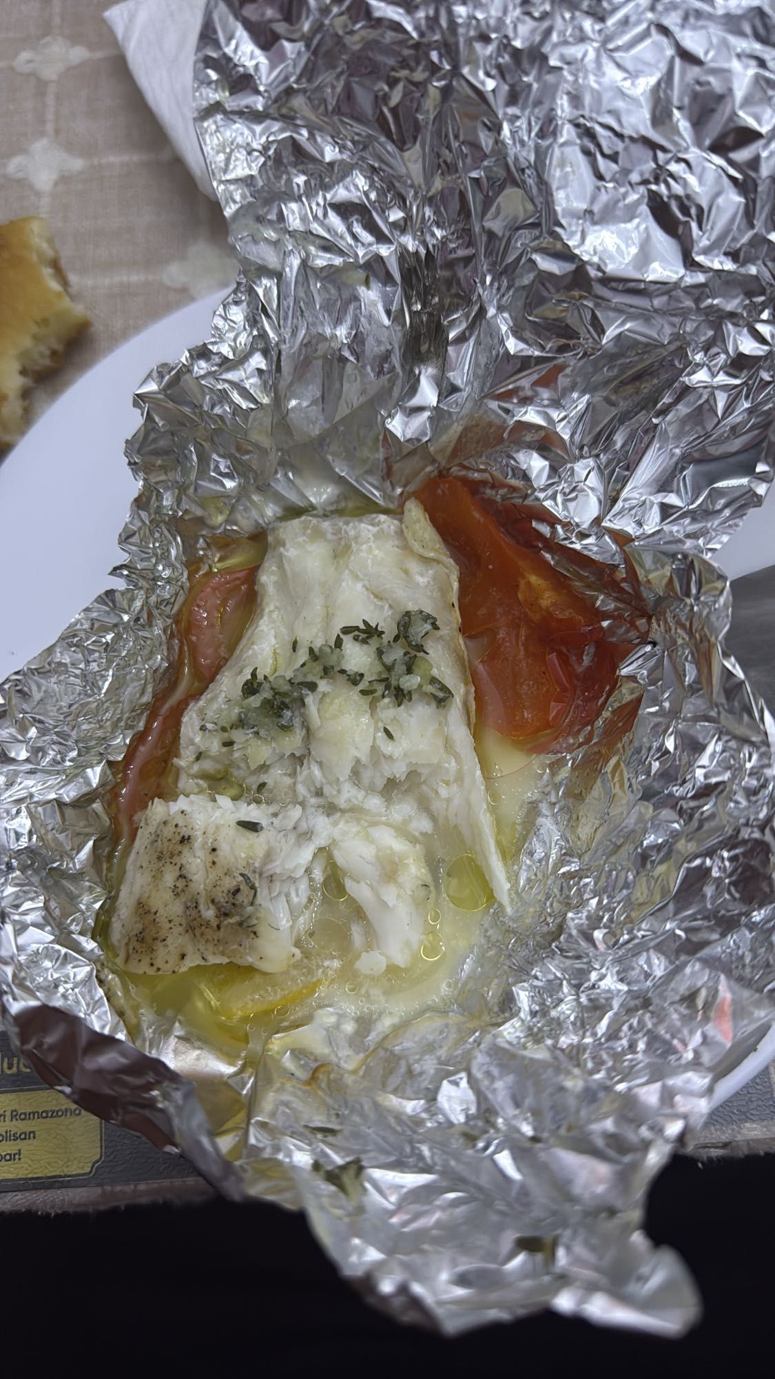 рыба в фольге с овощами