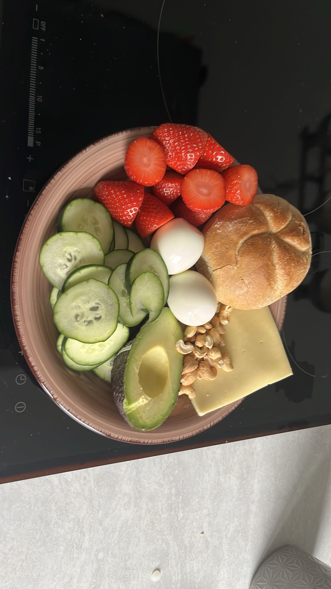 Gezond ontbijt bord