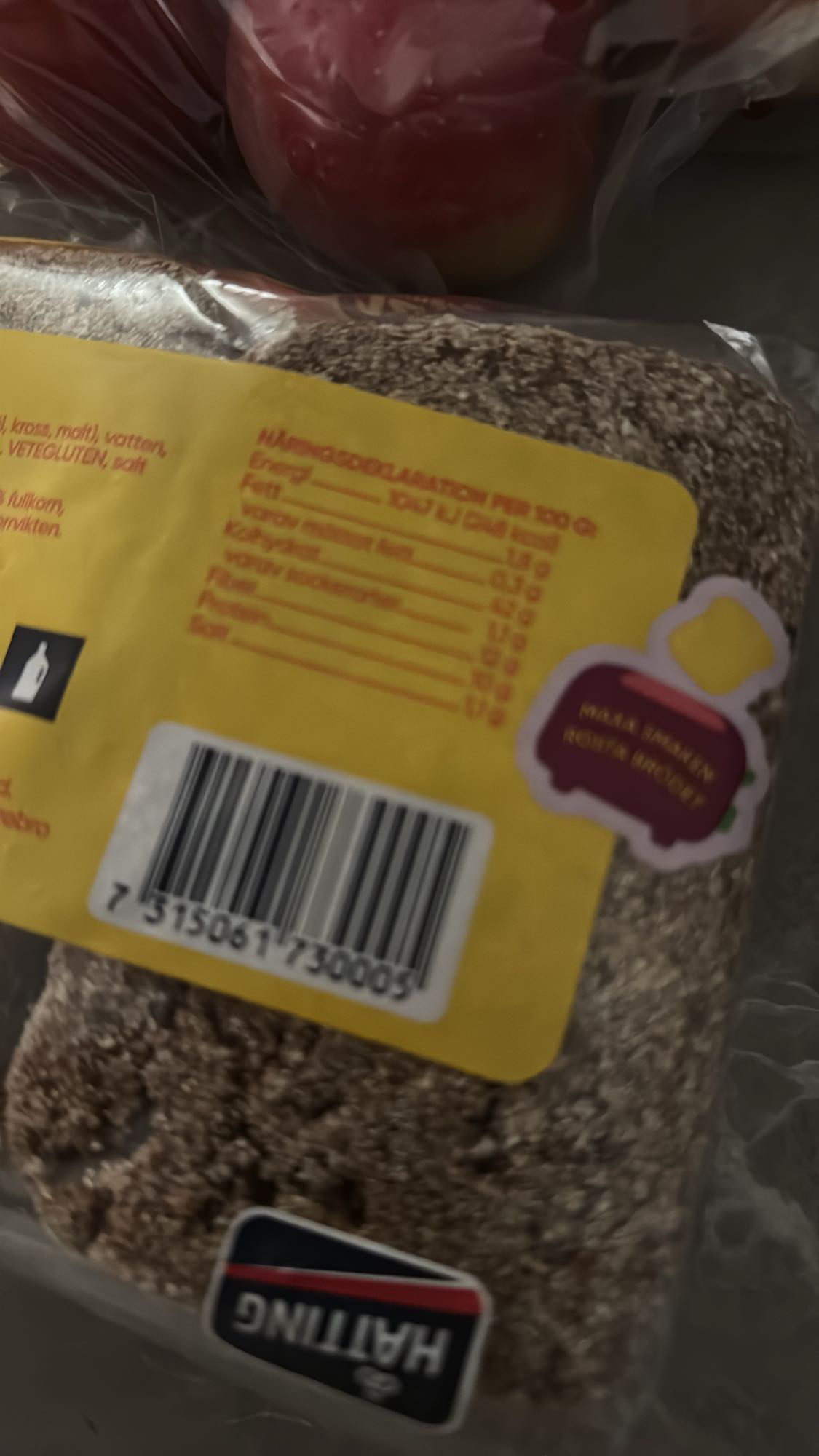 Rågbröd och äpple
