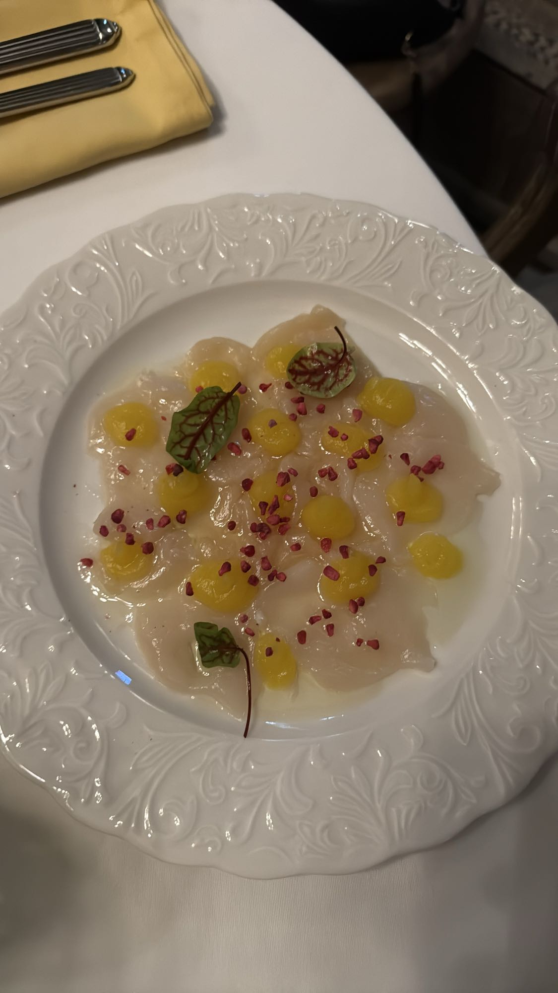 карпаччо из гребешка