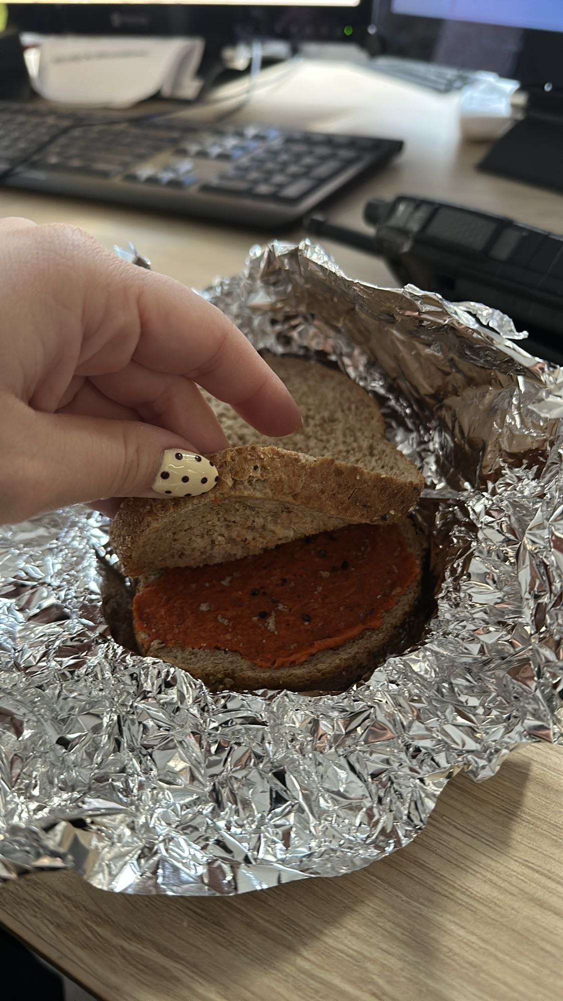 Volkoren brood met smeersel